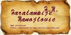 Haralampije Manojlović vizit kartica